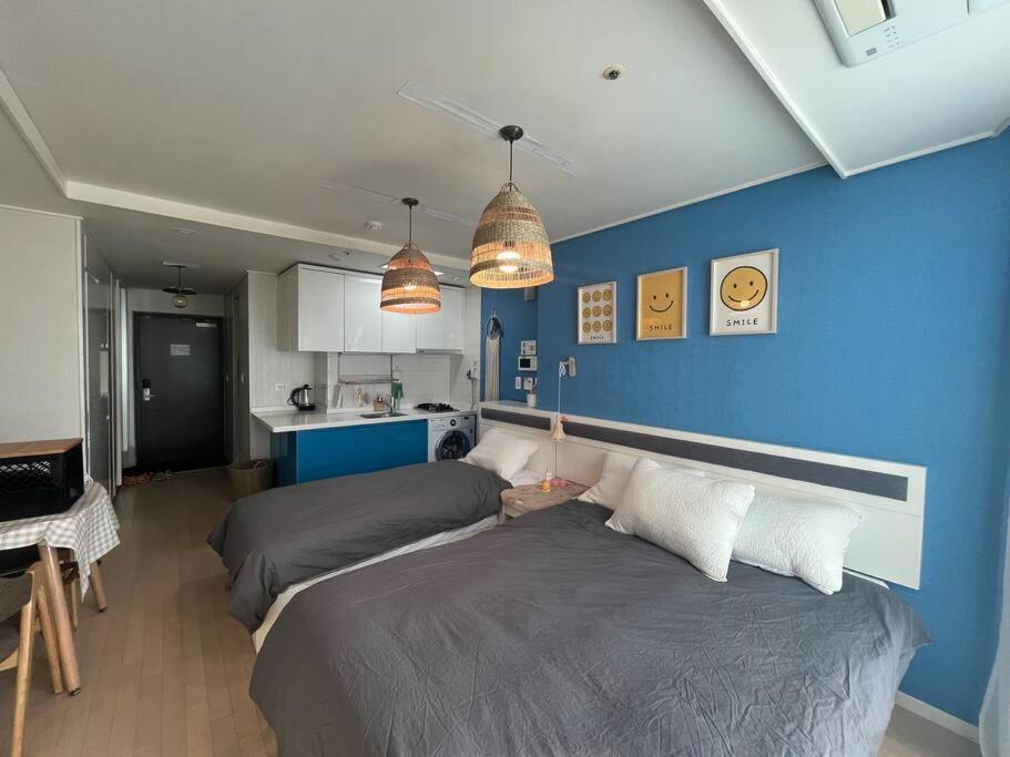 Haeundae Beach Stay #2Min Walk #2Beds Puszan Kültér fotó